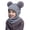 C-GY1434, variant on Winter Baby Beanie Balaclava Hat Girls Boys Solid Color Fuzzy Pom-Pom Neck Warmer Comfort Hats