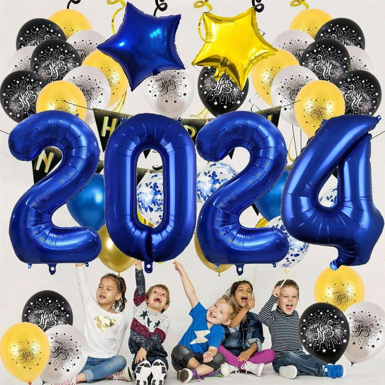 2024 Balloons, 2024 Number Balloons, 2024 Gold Balloons, 40 Inch Large Foil  Number Balloon for Graduation Decorations 2024, Valentines, Anniversary