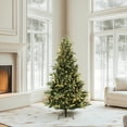 thumbnail image 3 of PVC & PE Pre-Lit Xmas Tree with Warm White LED Lights - Automatic Branches for Elegant Holiday Décor, 3 of 5