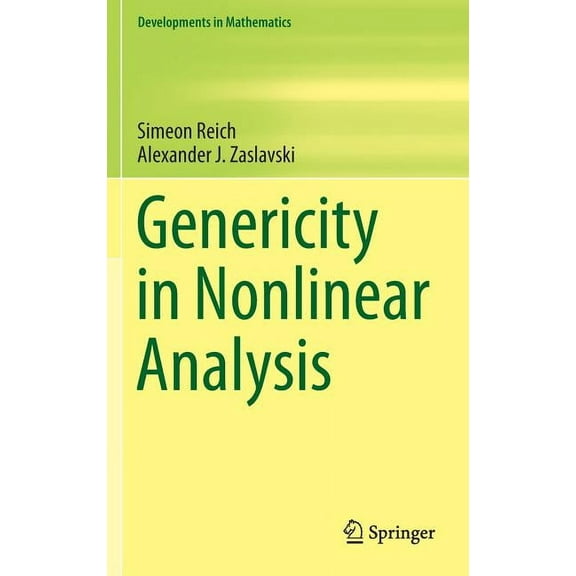 Developments in Mathematics Genericity in Nonlinear Analysis, Book 34, (Hardcover)