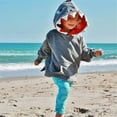 thumbnail image 2 of Kiapeise Toddler Kids Boys Girls Shark Hooded Tops Hoodie Jacket Coat Outerwear 1-6T, 2 of 7