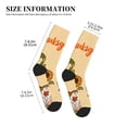 thumbnail image 3 of Pofeuu Gnomes Happy Thanksgiving Print Crew Socks, Adult Running Hiking Socks for Youth and Adult, 3 of 7