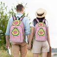 thumbnail image 6 of Daiia Cute Avocado Vintage Canvas Backpack for Men and Women ,Hiking Backpack,Travel Laptop Bag for School,Large Capacity Backpack, 6 of 8
