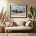 thumbnail image 3 of Frozen Marsh Creek, Gettysburg PA in Winter - Gettysburg Pennsylvania Photography Winter Snow Lake Nature Scenic Landscape Woodland Black Framed Wall Art Print 5 x 7 inches, 3 of 4