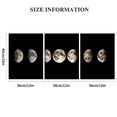 thumbnail image 4 of 2D Flat, 3pcs Canvas Triptych, Art Canvas Print Poster, Moon Phase Canvas Wall Art, Artwork Wall Painting For Bathroom Bedroom Office Living Room Wall Decor, Home Decoration, No Frame, 4 of 5