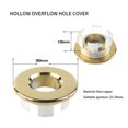 thumbnail image 1 of Replacement Brass Made Basin Sink Overflow Cover Insert Hole Bathroom Faucet, 1 of 5