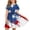 Multicolor, variant on YUANxueke Girls 4th of July Mini A-Line Dresses Crew Neck Short Sleeve Patriotic Dress Independence Day Outfit for 4-14 Years