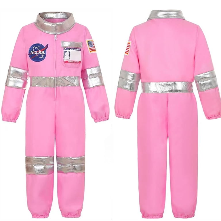 Fortwear Kids Pink Astronaut Costume for Girls, Space Jumpsuit with ...