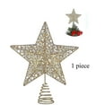thumbnail image 3 of Christmas Tree Topper Lighted Star For Christmas Decor(30cm,gold), 3 of 5