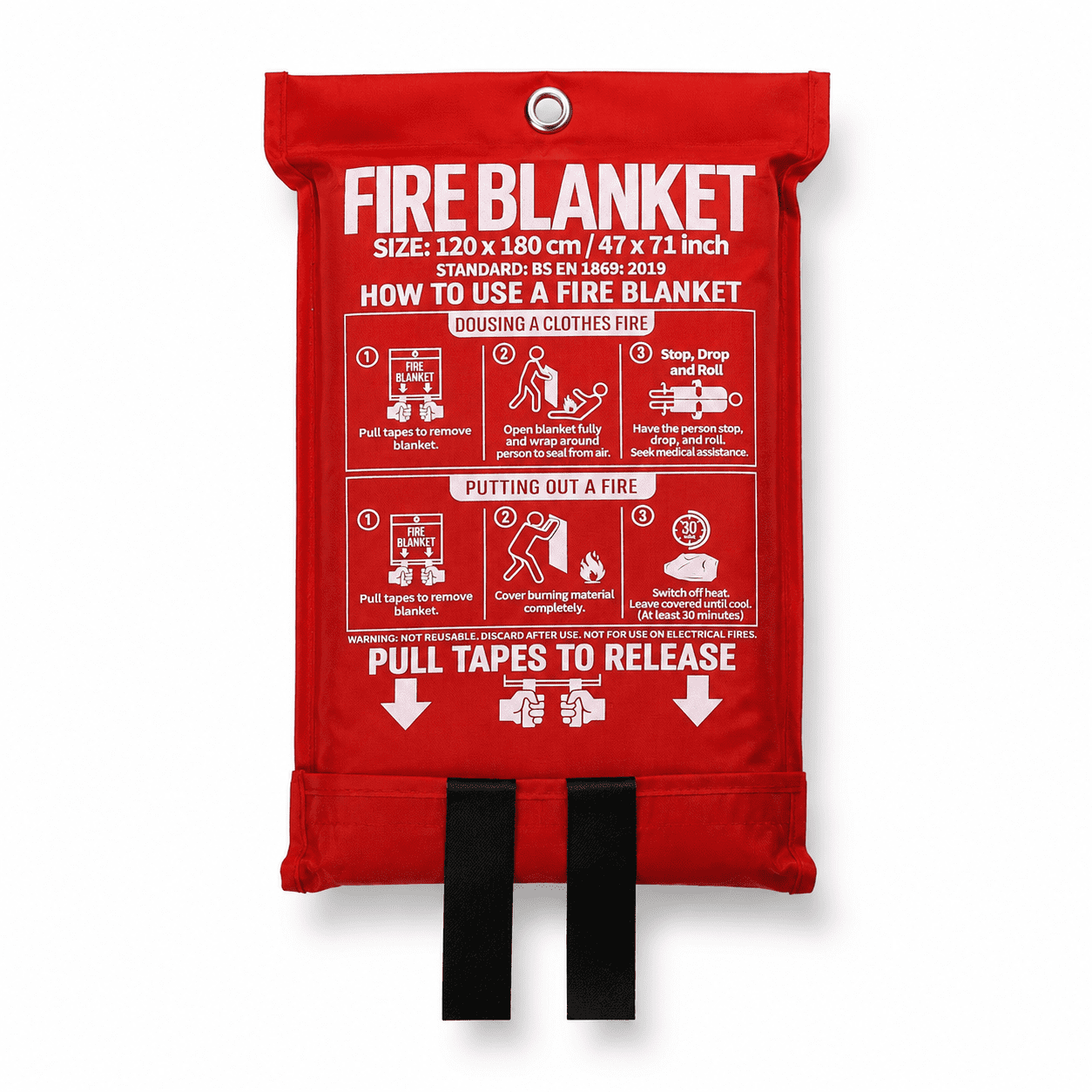 Fire Blanket 47 x 71 Fiberglass Camping Shelters