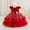 Red, variant on SERTG Little Girls' Party Dress Sheer Paneled Skirt with Back Zipper Short Sleeve Round Neck Princesse Outfit for 6 Months-4 Years(Red,18 Months)