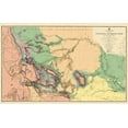 thumbnail image 2 of War Dept 18x13 Gold Ornate Wood Framed with Double Matting Museum Art Print Titled - Yellowstone and Missouri River - War Dept 1859, 2 of 4