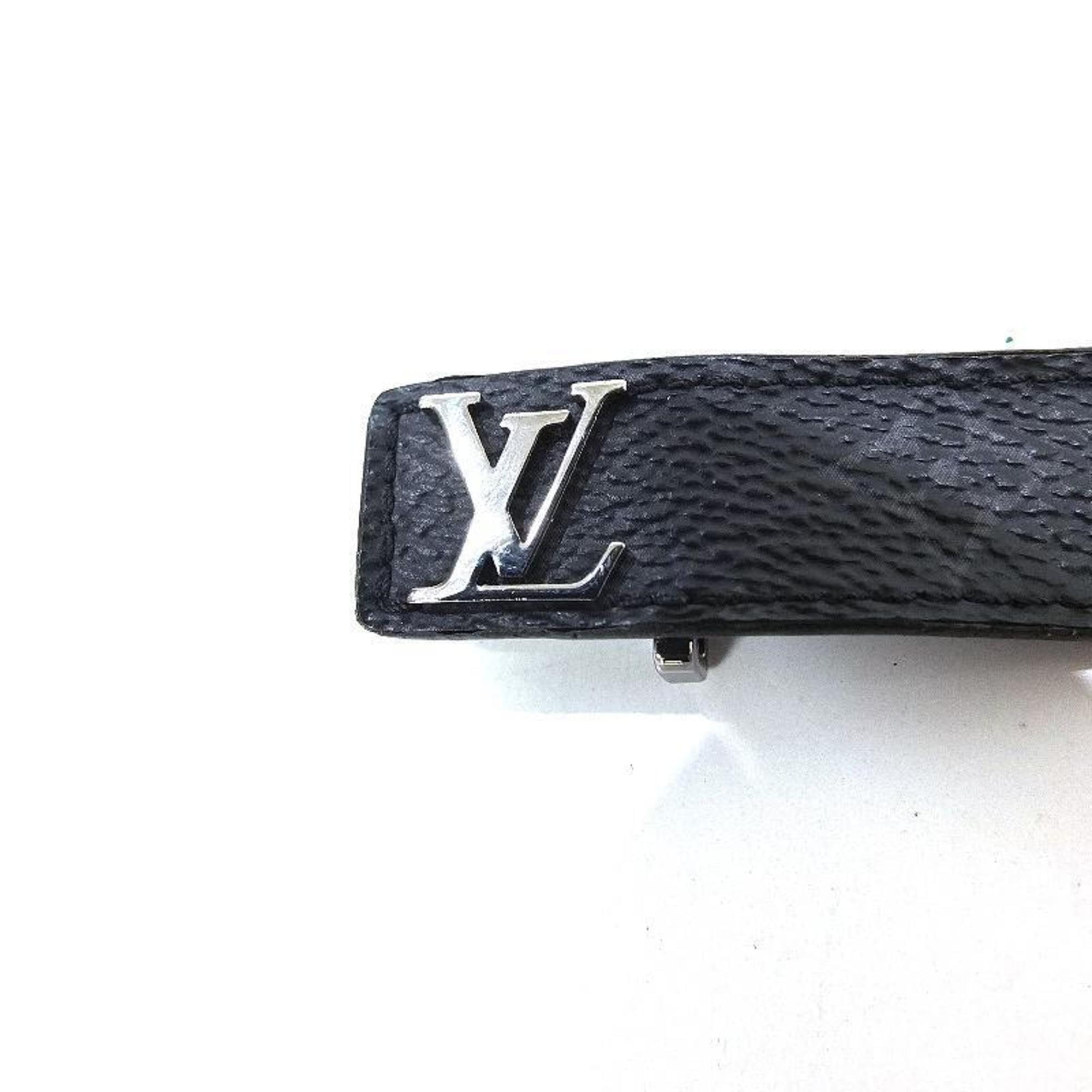 Authenticated Used LOUIS VUITTON Louis Vuitton Brasserie Keep It Trunk  Bracelet M8040E Monogram Eclipse Gray Series Silver Metal Fittings 