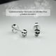 thumbnail image 5 of SilverCloseOut Aretes Pequeños con Forma de Calavera para Mujer en Plata de Ley - 4 Mm, 5 of 7