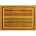 thumbnail image 1 of Ahgly Company Indoor Rectangle Abstract Yellow Contemporary Area Rugs, 4' x 6', 1 of 4