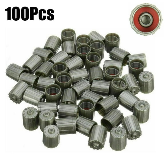 100X Plastic Gray TPMS Tire Tyre Valve Stem Cap Cover Kit Car Truck Motorcycle
