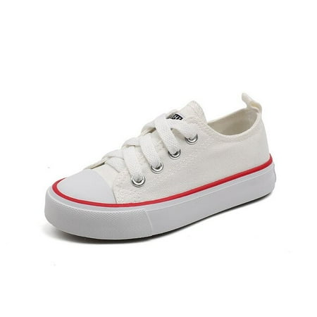 

DancePeanut Children Spring Autumn Canvas Shoes Flats Girls Sneakers Boys Breathable Soft Sole White Shoes Kids Casual Sneakers