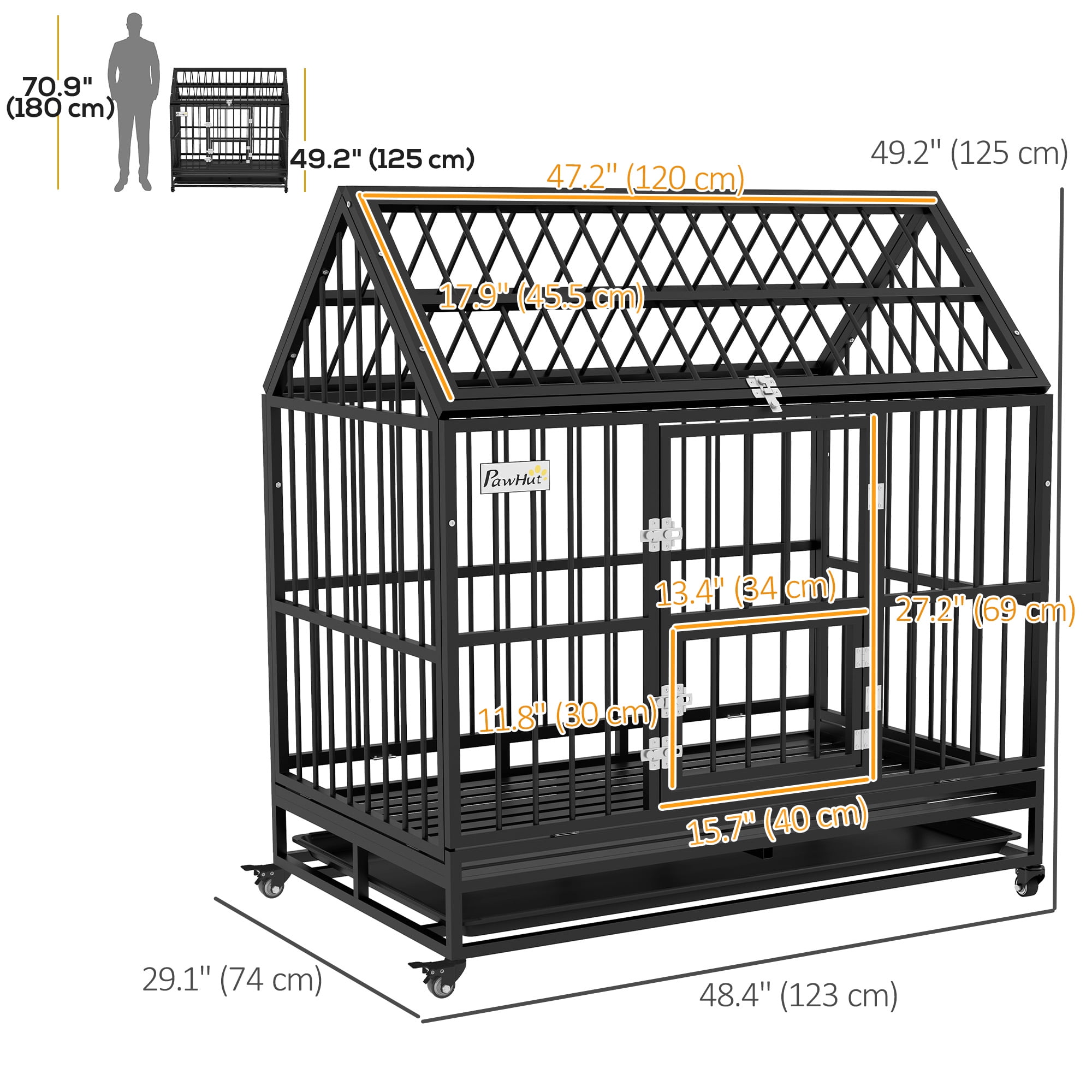 Dog crate with removable tray hotsell