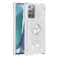thumbnail image 2 of Funda para Samsung Galaxy Note 20 5G con Brillo Líquido Flotante, Purpurina, Parachoques y Anillo Giratorio Soporte, 2 of 5