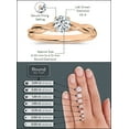 thumbnail image 5 of ALLORYA 0.25 Carat Round Lab Grown White Diamond Solitaire Intertwined Strands Engagement Ring for Women in 10K Solid Rose Gold, Size 7.5, 5 of 6