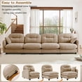 thumbnail image 3 of Lovableguy Chenille Modular Sectional Sofa,Modern Upholstered 4 Seater Modular Cloud Couch with Deep Seat and Tufted Backrest for Living Room Apartment,Camel, 3 of 9