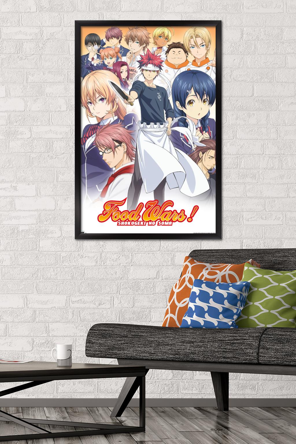 Food Wars! - Group 24.25 in x 35.75 in Framed Poster, by Trends International - image 2 of 6