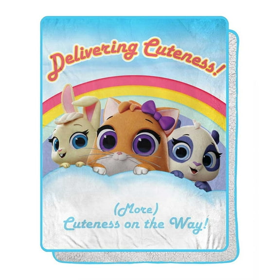 T.O.T.S. Delivering Cuteness Silk Touch Sherpa Blanket