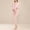 Pink, variant on Blmnix Warm Pajamas Womens Pajama Sets Maternity Sleepwear Sets Tops Beige Square Neckline Slim-Leg Long Sleeve Ankle Pajama Shorts,XXXL
