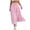 Pink, variant on Girls' Pleated A-Line Dance Skirt with Floral Design for School Performances and Party Festivals