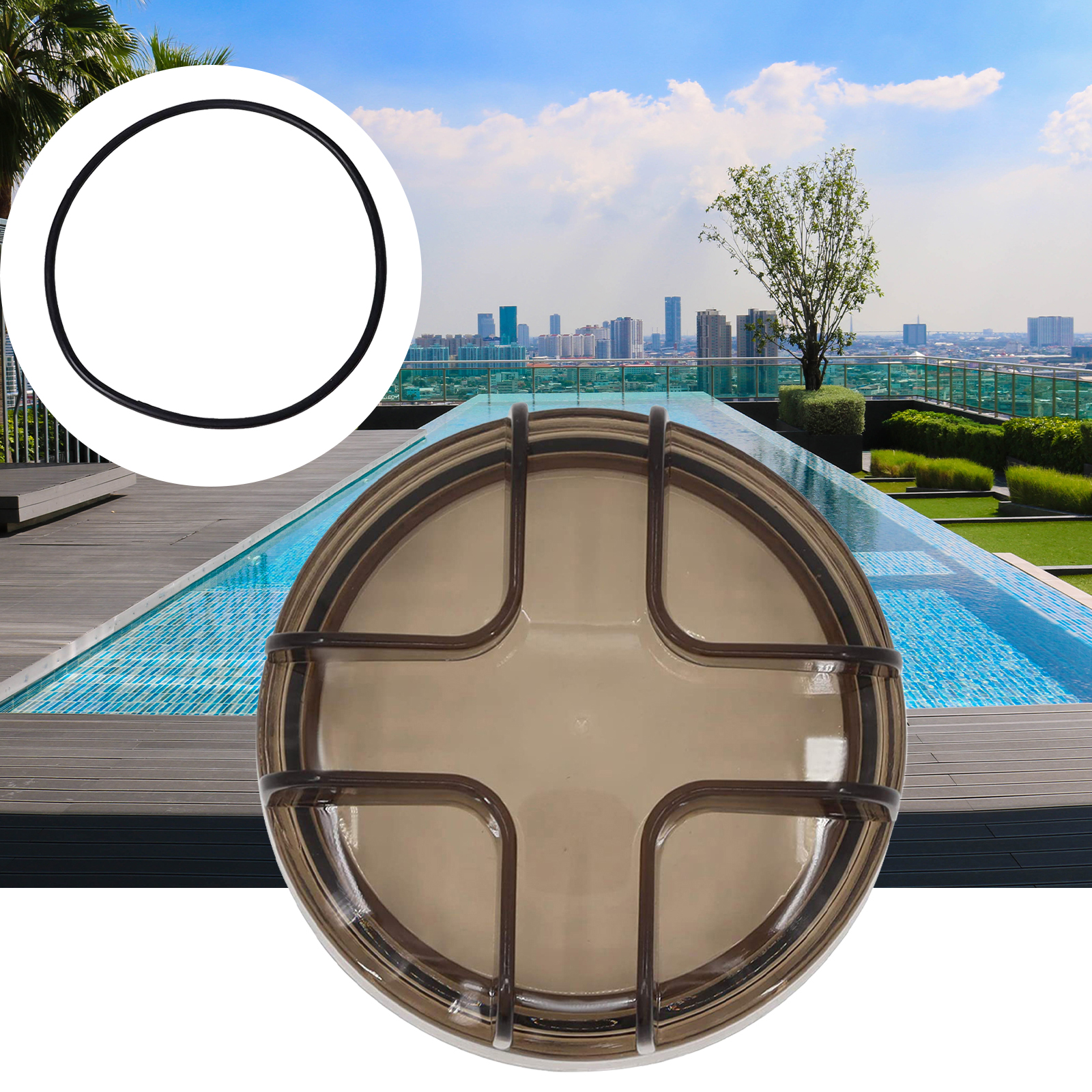 Threaded Strainer Lid Cover Reusable Replaceable Pool Strainer Lid for