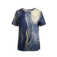 thumbnail image 2 of MYLookk Women Summer Short Sleeve Crew Neck Tops Pullover Casual T-Shirt Blouse, 2 of 8