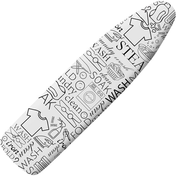 Extra Thick Ironing Board Cover and Pad, 15x54 Ironing Board Cover, Resist Scorching and Staining,Elastic Edges,Art of Life Iron Sew Laundry Wash