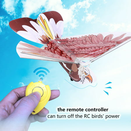 TOPINCN 2 Types Flying RC Birds Eagle Parrot Kids Children Remote Control Bird RC