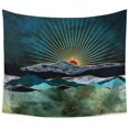 thumbnail image 1 of Amanecer Tapiz Montaña Amanecer Sol brillante Naturaleza Paisaje Tapiz Arte abstracto Decoración para el hogar para la habitación 150x130cm Fokelyi LKX-1518, 1 of 7