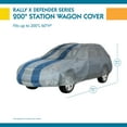 thumbnail image 3 of Duck Covers Rally X Defender Station Wagon Car Cover, Fits 200"L x 60"W x 60"H Wagons up to 16 ft. 8 in. L, Grey/Navy Blue, 3 of 8