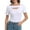 White, variant on Womens Summer Short Sleeve T Shirts Knit Slim Fit One Piece Cutout Scoop Neck Going Out Date Night Tops