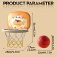 thumbnail image 3 of Indoor Basketball Hoop with Scoreboard & Cheer Sounds – Adjustable Height, Folding Design, And Fun Animal Graphics for Active Play And Motor Skill Development, 3 of 5