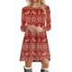 thumbnail image 1 of Vestidos de Navidad Para Mujer Moda Otoño E Invierno Manga Larga Navidad Impreso Cuello Redondo Vestidos Largos Odeerbi ODB198665, 1 of 4