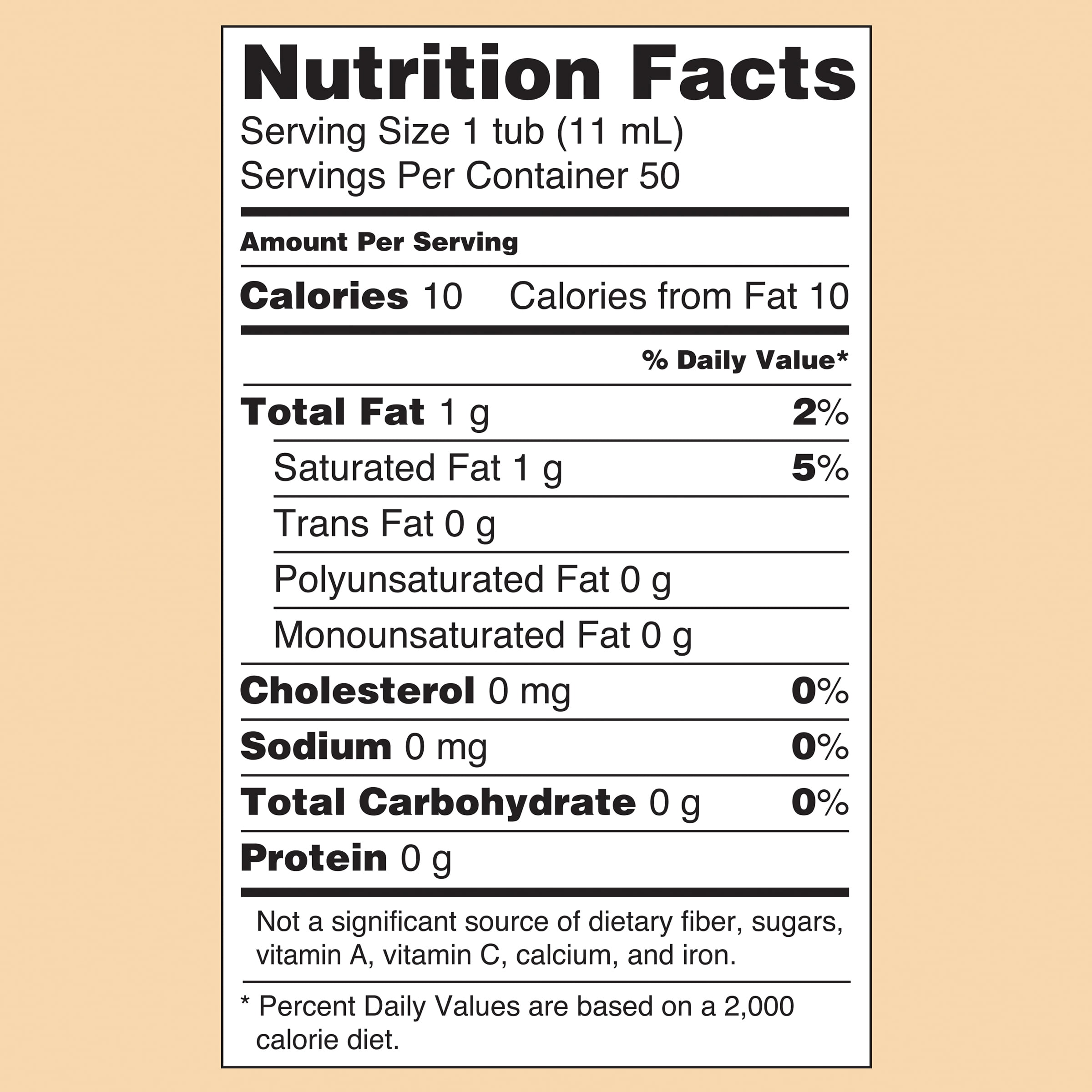Coffee mate The Original Non-Dairy Creamer, 0.375 fl oz, 50 Count Tubs