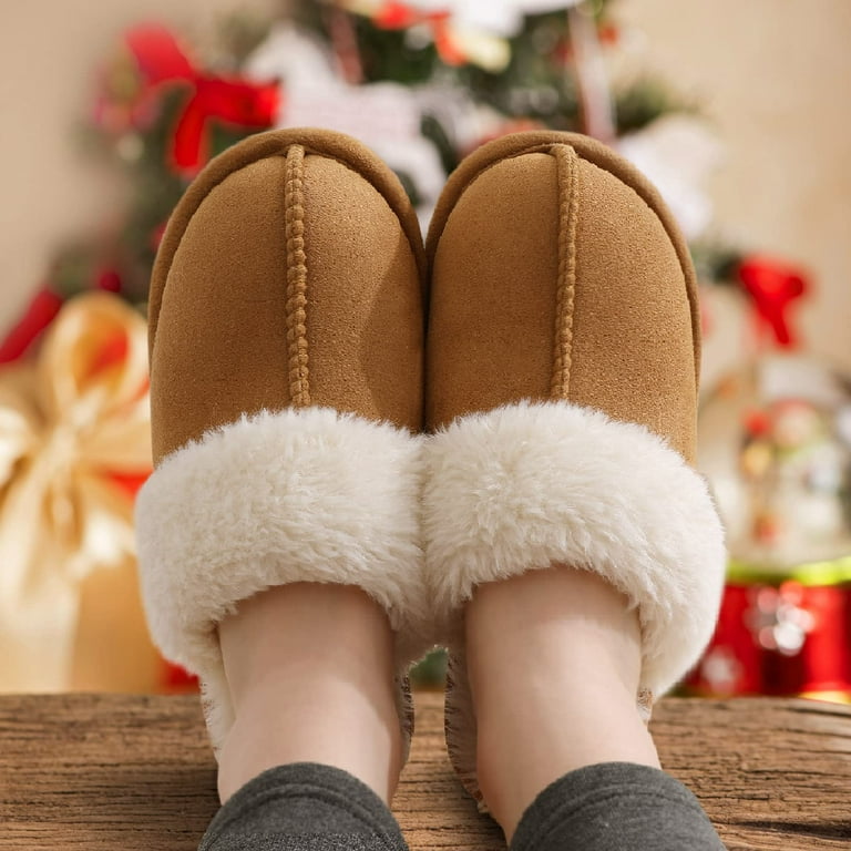Litfun Women's Fuzzy Memory Foam Slippers Warm Comfy Winter House