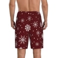 thumbnail image 4 of Lsque Romantic white snowflakes Mens Sleep Pajama Shorts,Short Pajama Pants, Cotton Ultra-Soft Knit-Small, 4 of 9