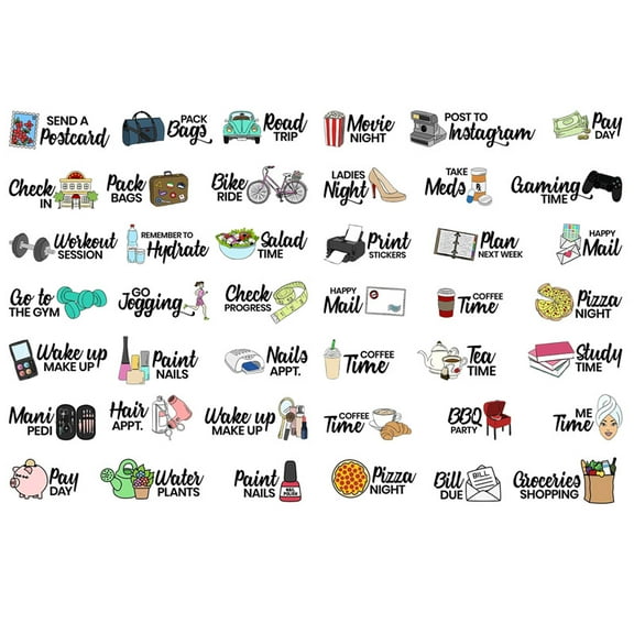 Fashion Woman Work Plan Words Decoration Album Planner Stickers Scrapbooking Diary Sticky Paper Flakes