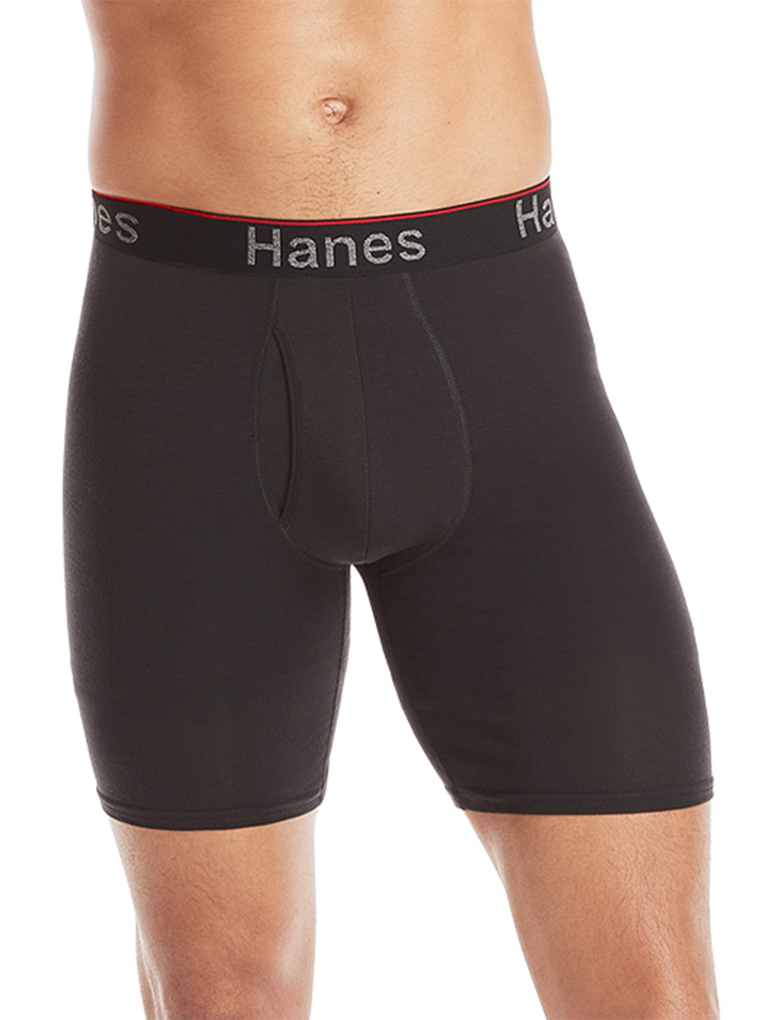 Hanes Men's Comfort Flex Fit Total Support Pouch Long Leg Boxer Briefs, 3  Pack 