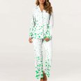 thumbnail image 4 of MIUOWANP Womens Big and Tall Pajama Sets Women's Valentine's Day Printed Pajama Set For Daily Home Wear With Pocket Green XXXL, 4 of 5