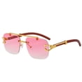 thumbnail image 2 of Only Moment Beach Essentials Fashion Accessories Plastic UV 400 Glasses Oversized Classic Trend Ladies Sunglasses Sparkling Large Frame Pink One Size, 2 of 5