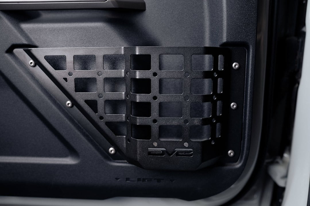 DV8 Offroad Front Door Pocket Molle Panels for 2021+ Ford Bronco 6th Gen | Driver & Passenger Side Pair | Increased Capacity of Door Pockets | Compatible with Molle Accessories