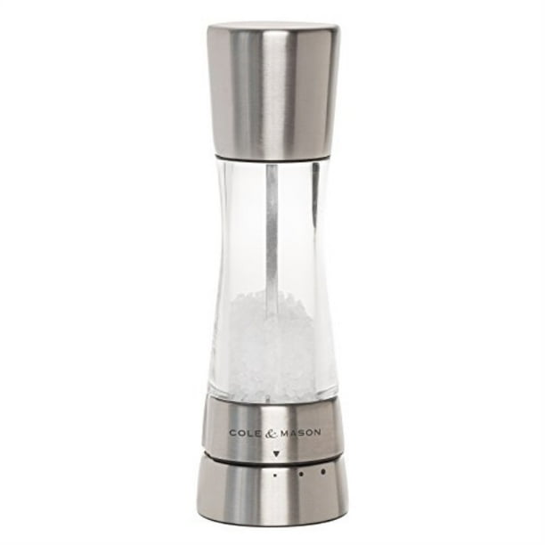 COLE & MASON Derwent Salt Grinder Stainless Steel Mill Includes