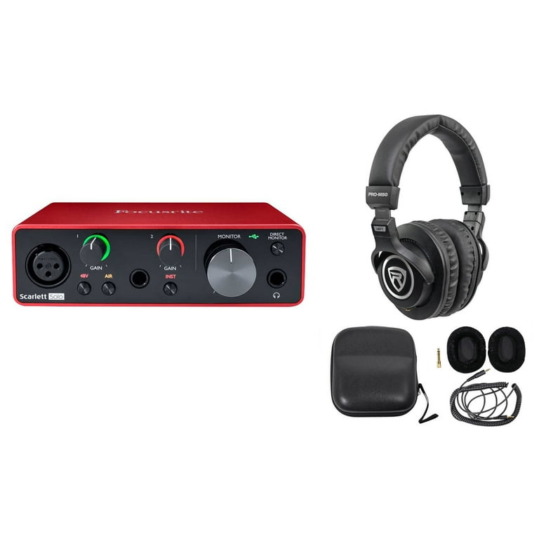 Focusrite SCARLETT SOLO 3rd Gen Studio Recording Equipment Package