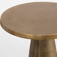 thumbnail image 5 of Maklaine Contemporary Accent Aluminum Table in Antique Brass, 5 of 6