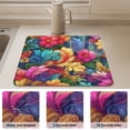 thumbnail image 4 of Dish Drying Mat Absorbent Dish Drainer Kitchen Counter 15.7x11.8inch Dish Drying Pad for Countertops Sinks Draining Racks Colorful Swirls and Flowers, 4 of 9